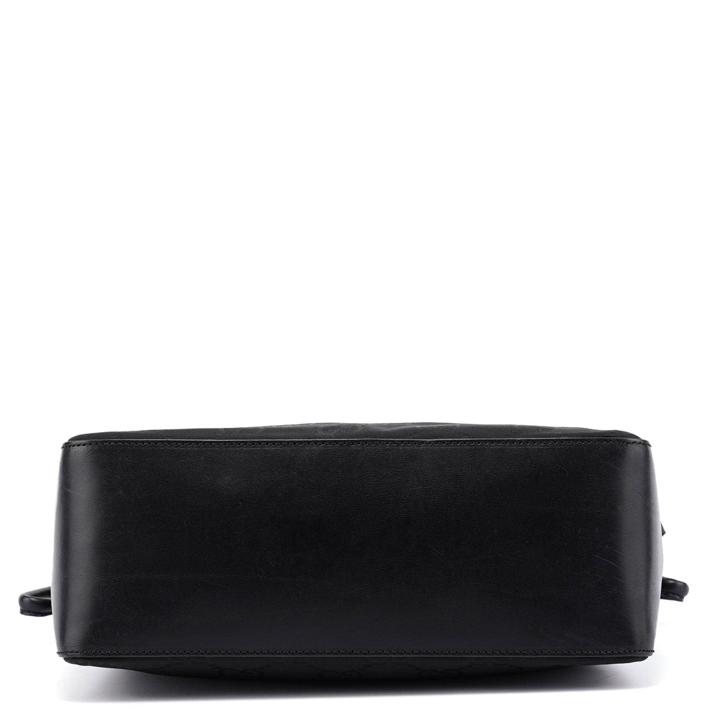 001 3766 Black GG Hobo Shoulder Bag