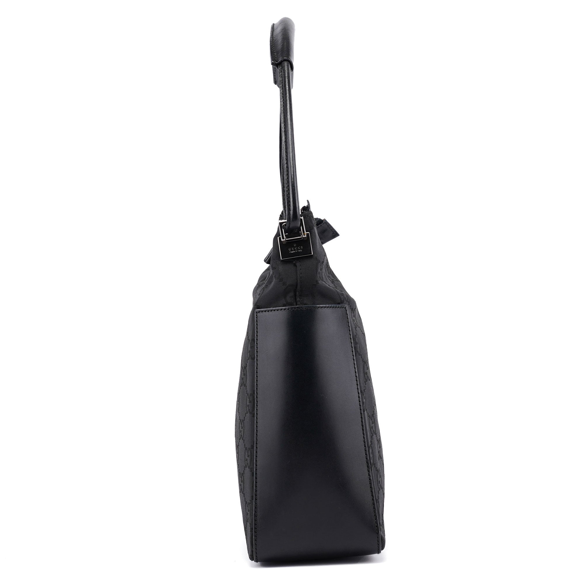 001 3766 Black GG Hobo Shoulder Bag