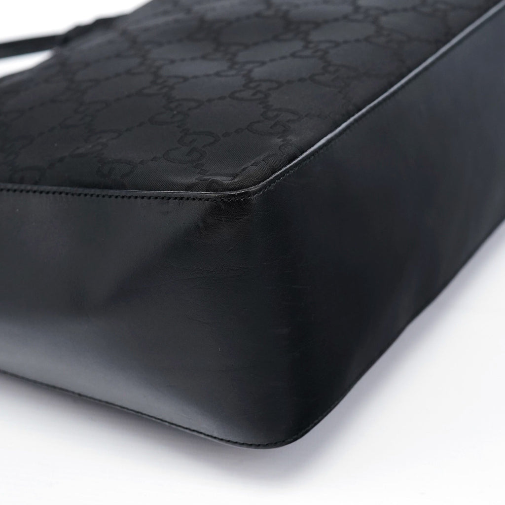 001 3766 Black GG Hobo Shoulder Bag