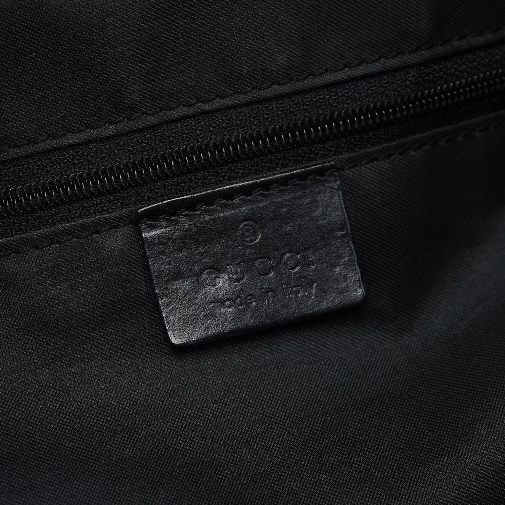 001 3766 Black GG Hobo Shoulder Bag
