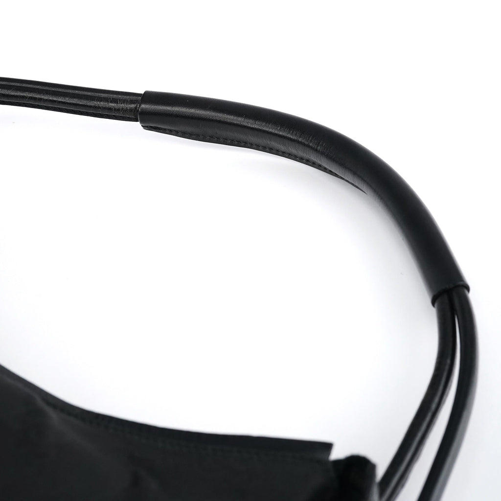 001 3766 Black GG Leather Shoulder Bag