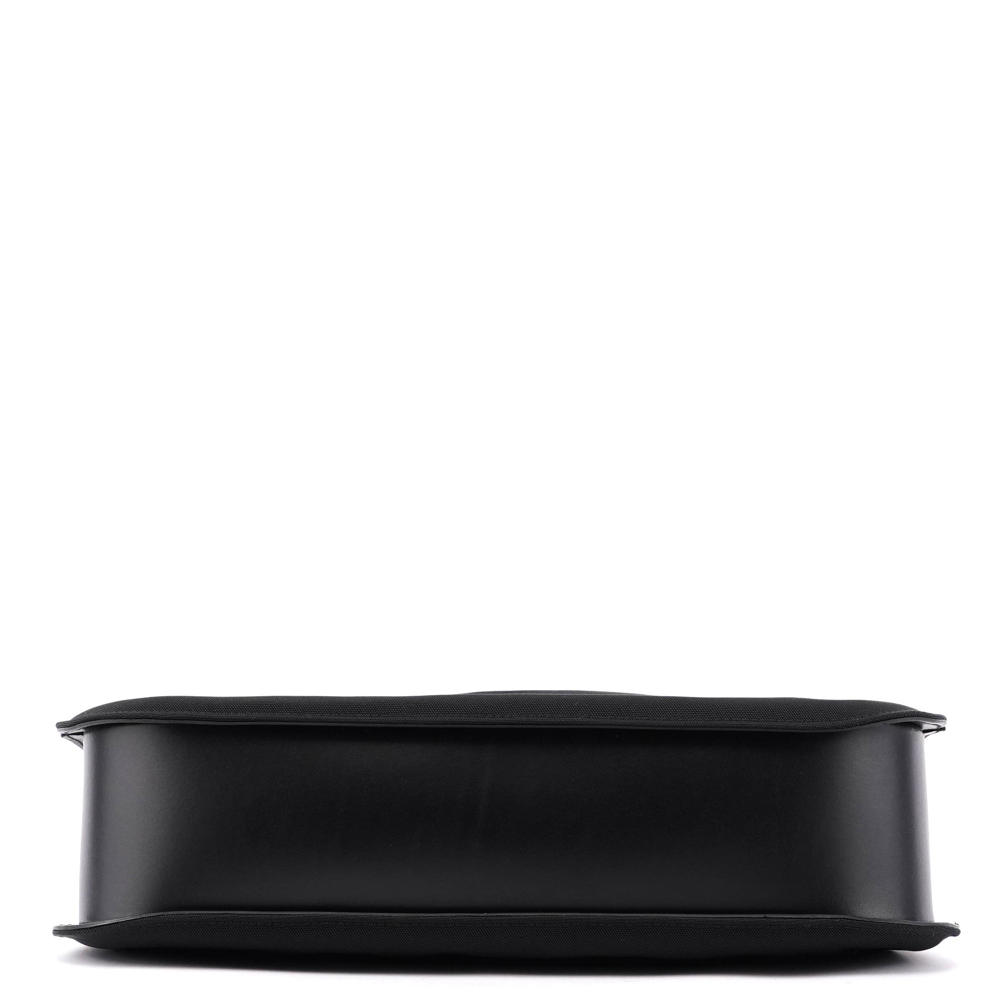 001 3767 Black Canvas Hobo Shoulder Bag