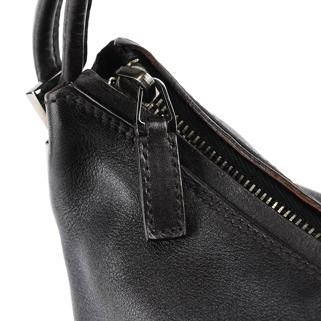 001 3770 Brown Calfskin Hobo Shoulder Bag