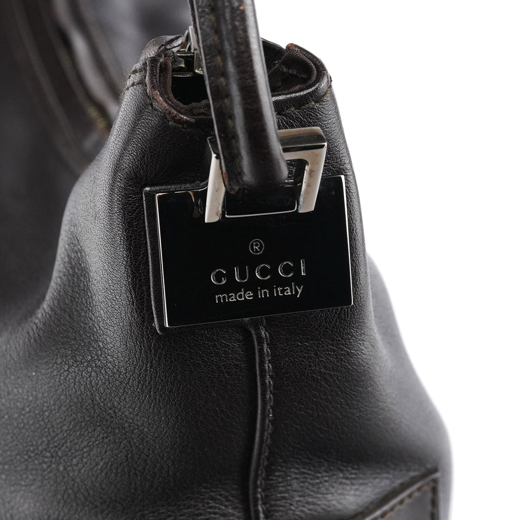 001 3770 Brown Calfskin Hobo Shoulder Bag