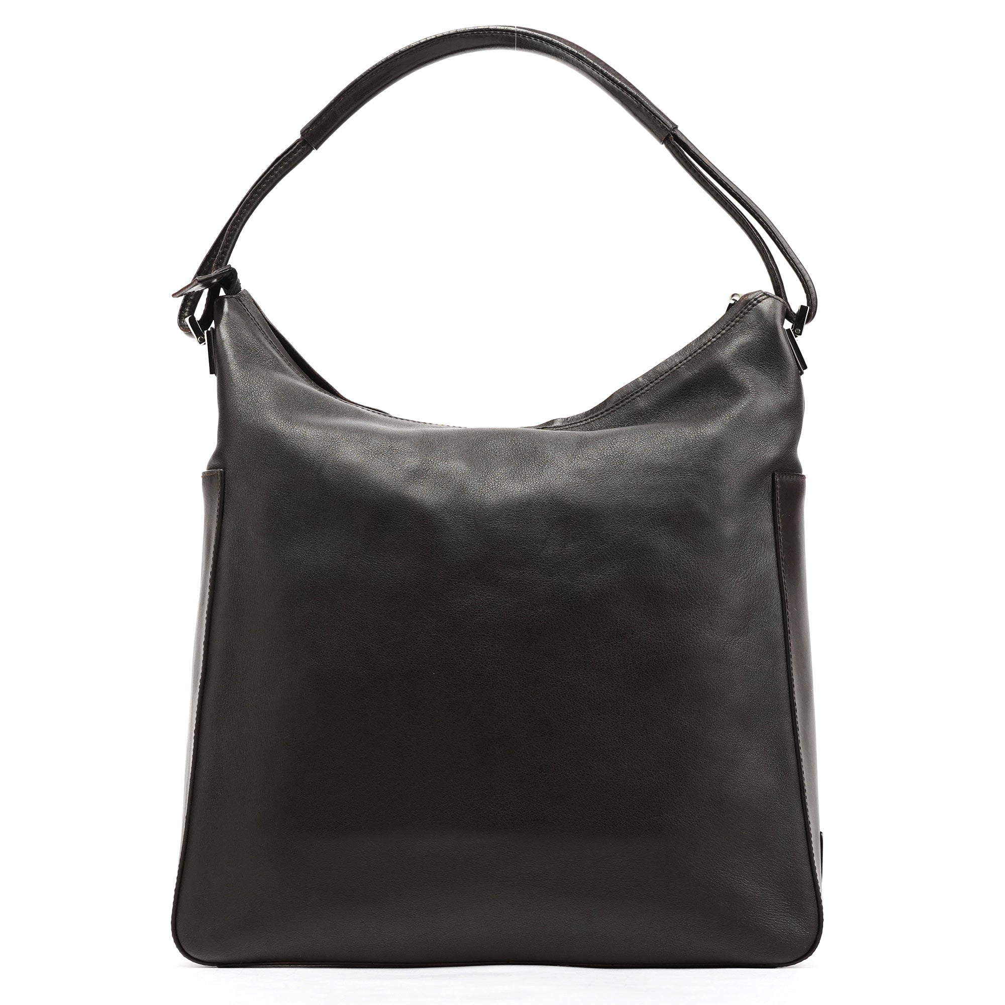 001 3770 Brown Calfskin Hobo Shoulder Bag