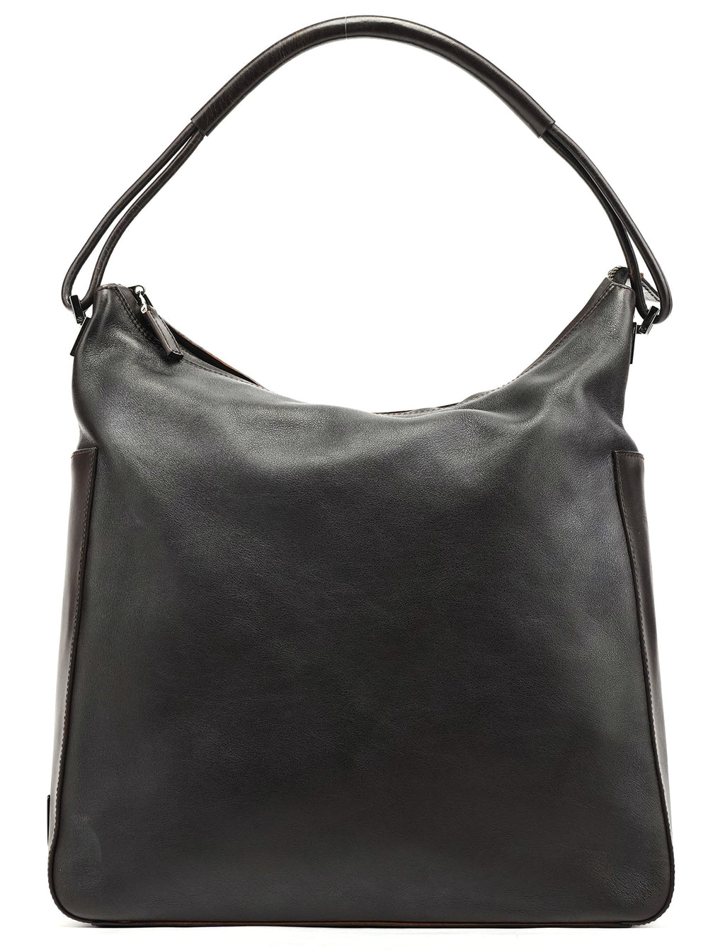 001 3770 Brown Calfskin Hobo Shoulder Bag
