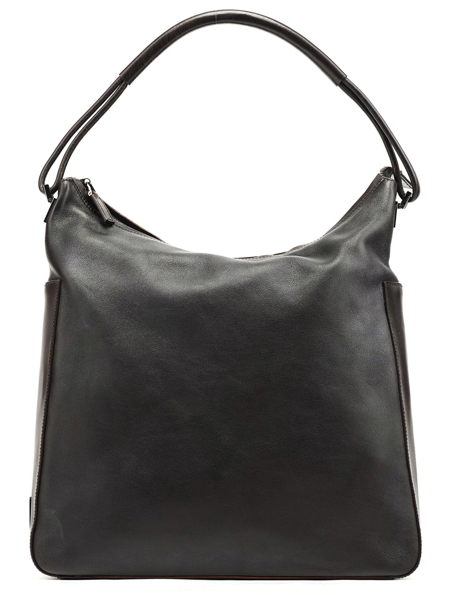 001 3770 Brown Calfskin Hobo Shoulder Bag