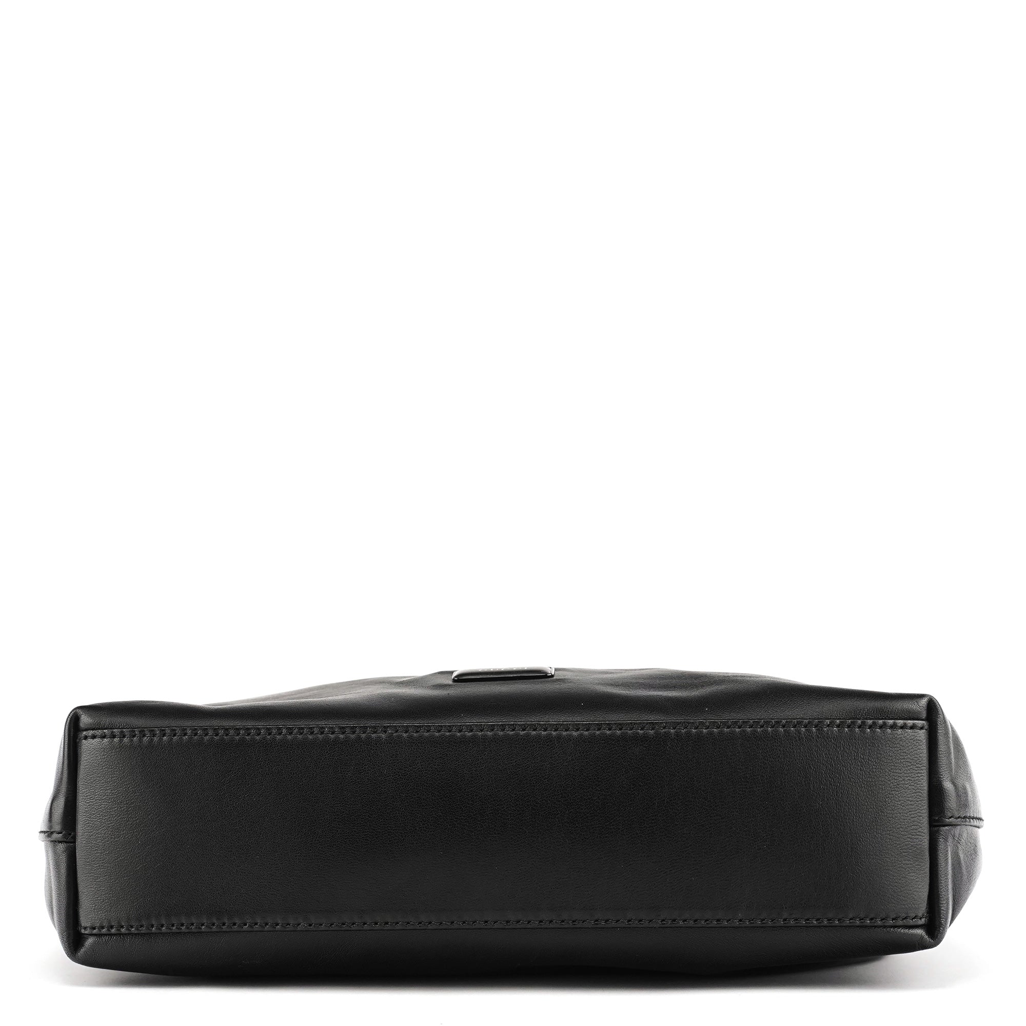 001 3789 Black Calfskin Leather Pouch Bag