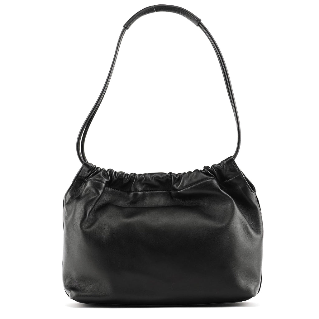 001 3789 Black Calfskin Leather Pouch Bag