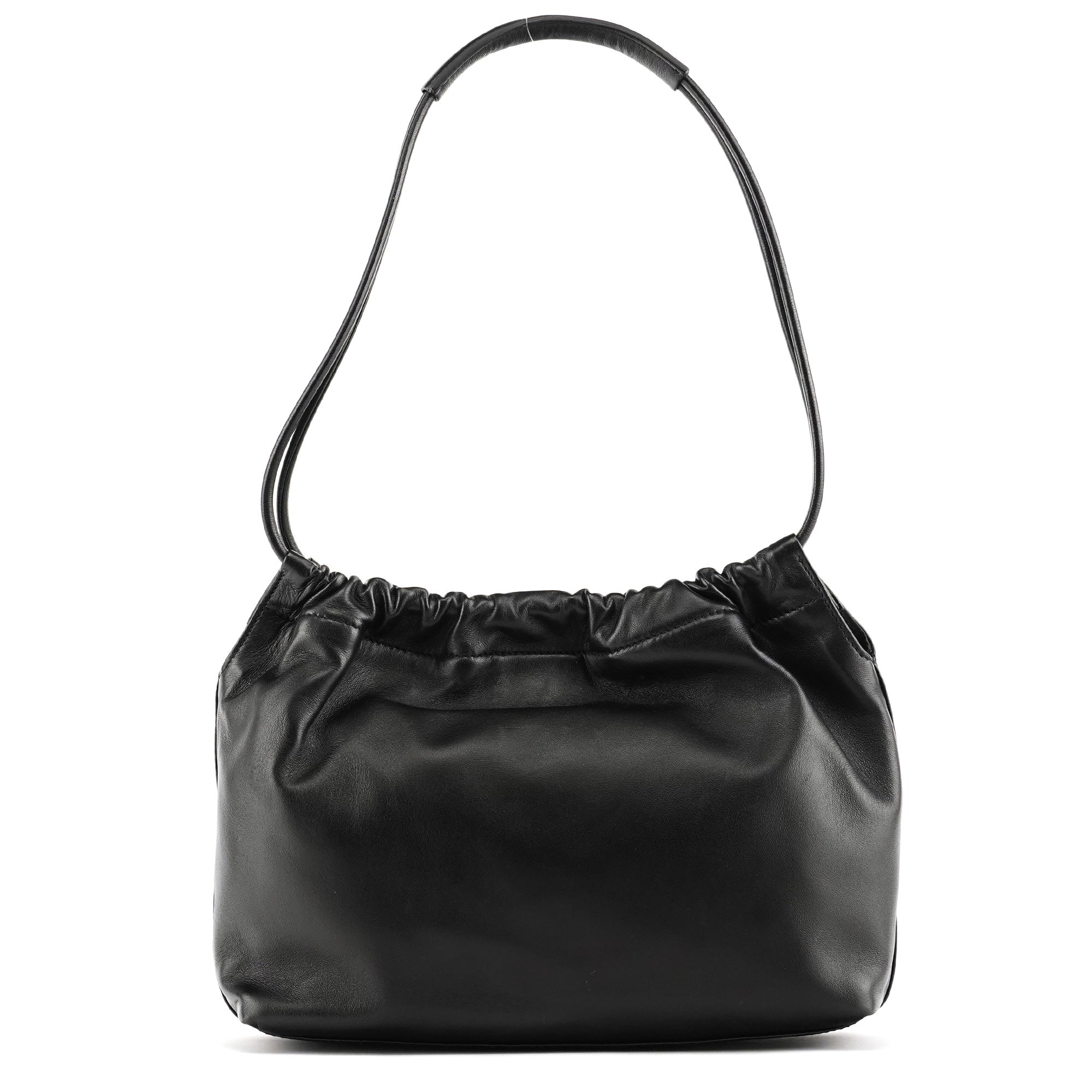 001 3789 Black Calfskin Leather Pouch Bag