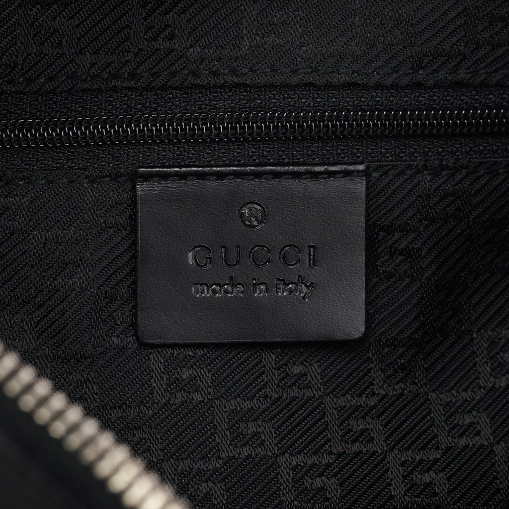 001 3812 Black Leather Shoulder Bag