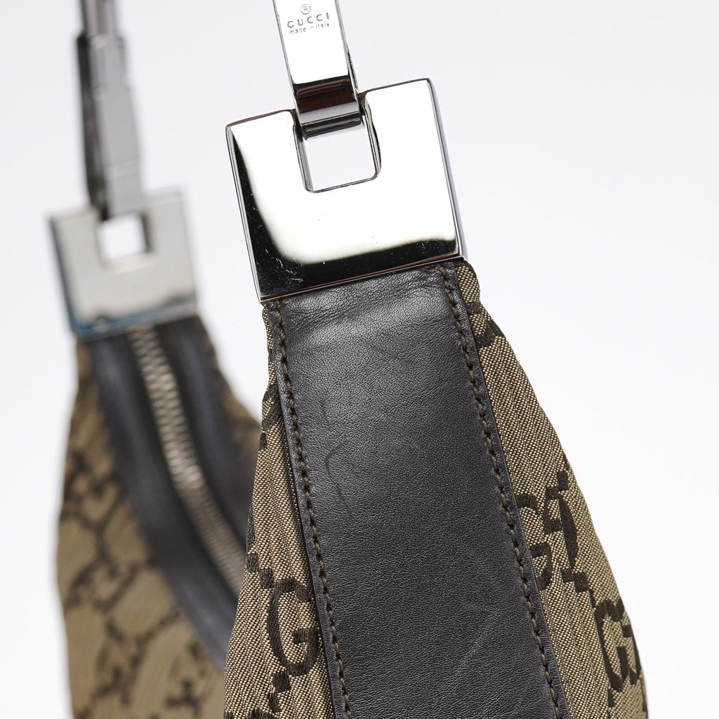 001 3812 Brown Pleated GG Shoulder Bag