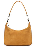 001 3812 Light Brown Suede Shoulder Bag