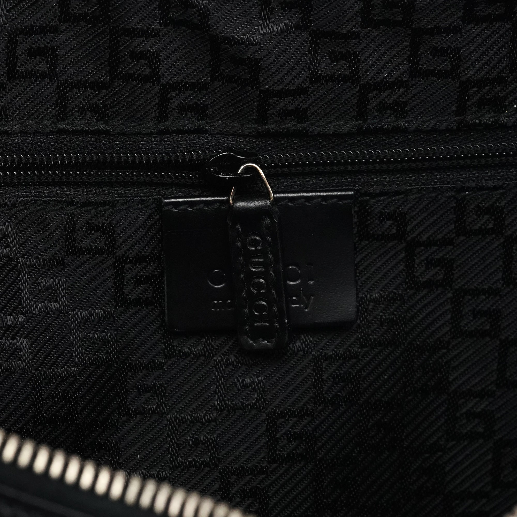 001 3814 Black Calfskin Leather Shoulder Bag