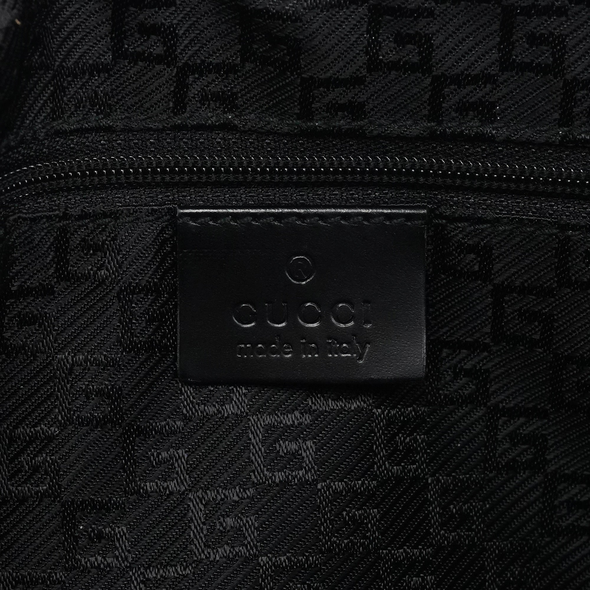 001 3814 Black Calfskin Leather Shoulder Bag