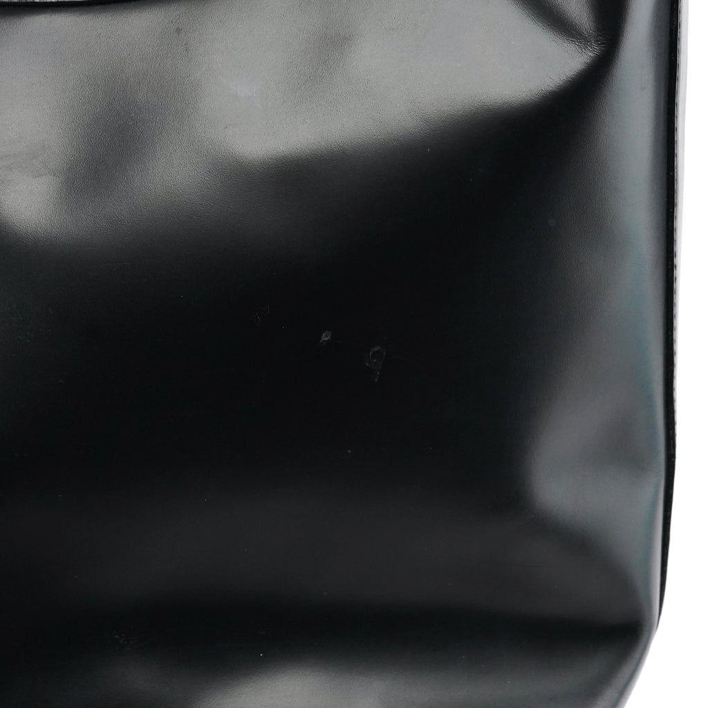 001 3814 Black Calfskin Leather Shoulder Bag