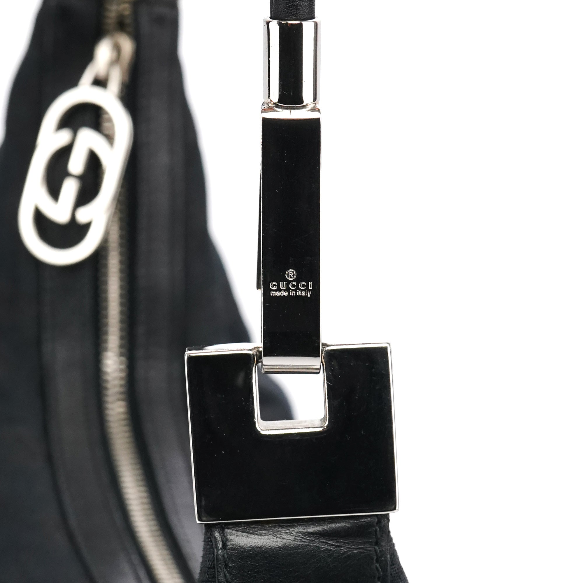 001 3814 Black GG Hobo Shoulder Bag
