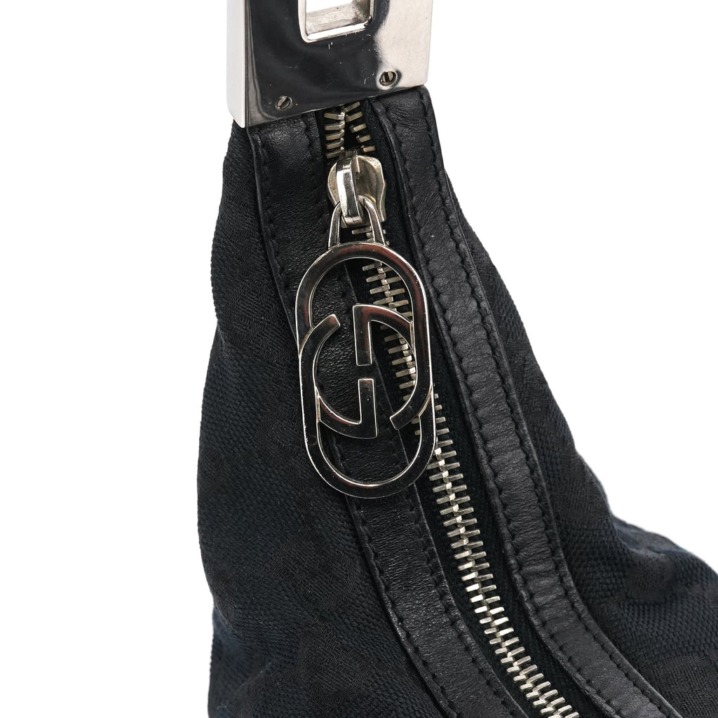 001 3814 Black GG Hobo Shoulder Bag