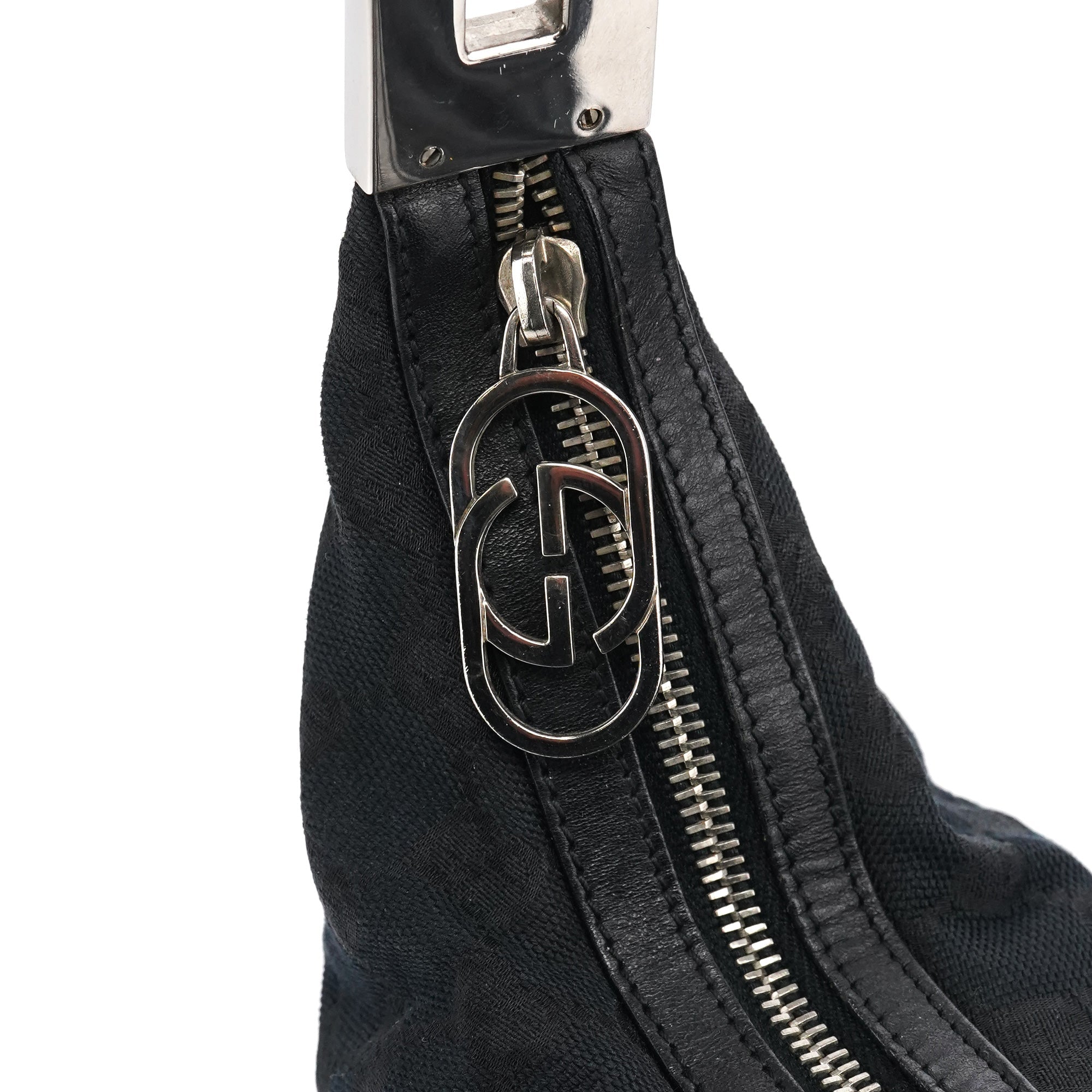001 3814 Black GG Hobo Shoulder Bag