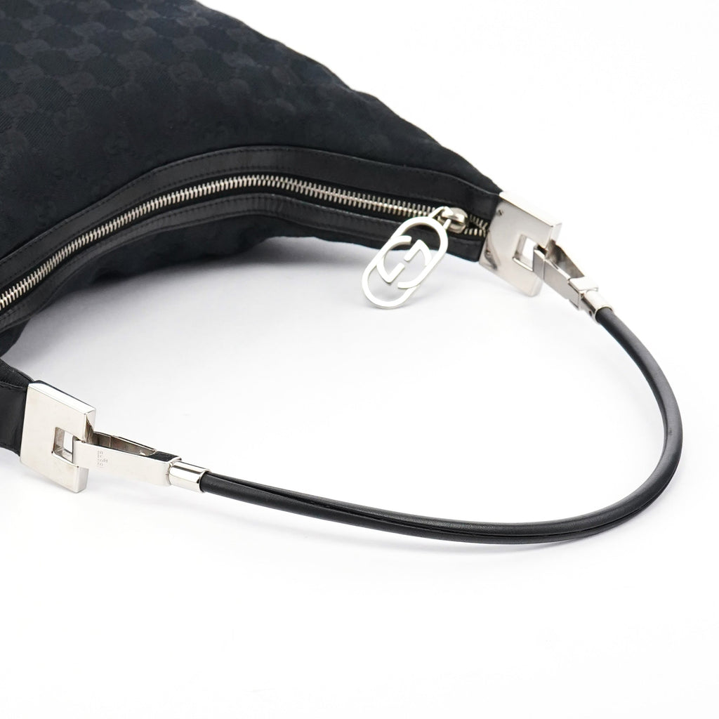 001 3814 Black GG Hobo Shoulder Bag