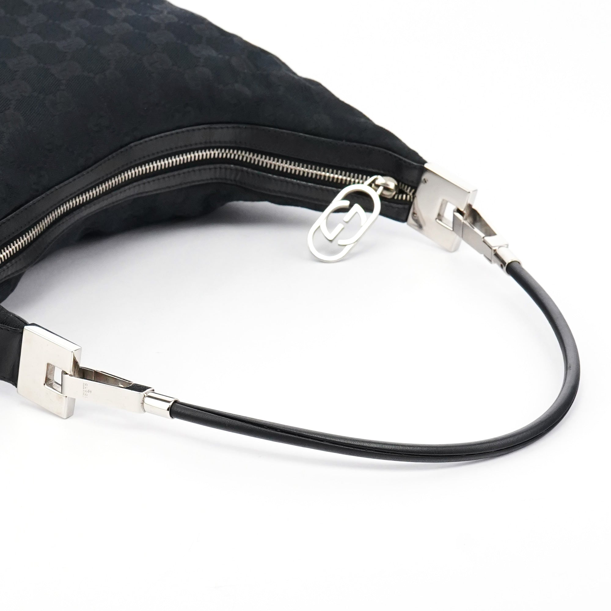 001 3814 Black GG Hobo Shoulder Bag