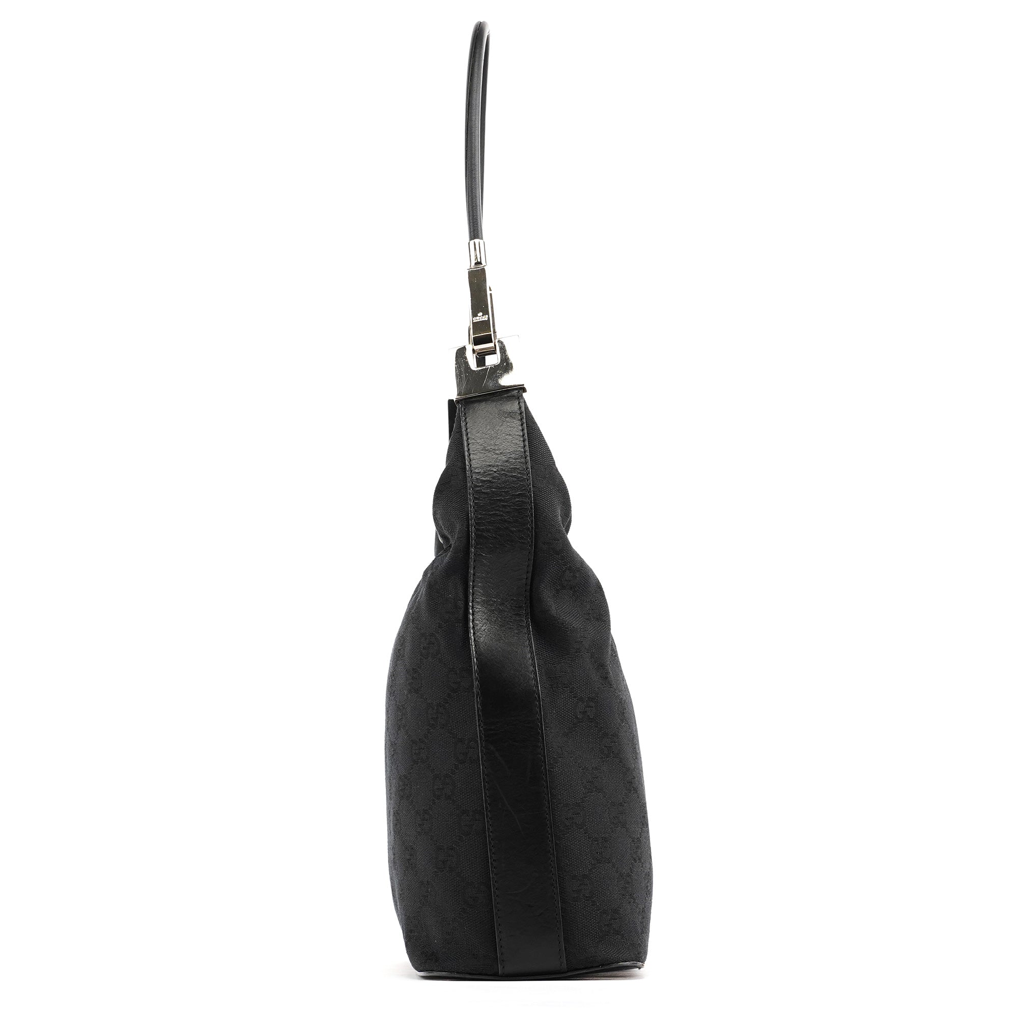 001 3814 Black GG Hobo Shoulder Bag