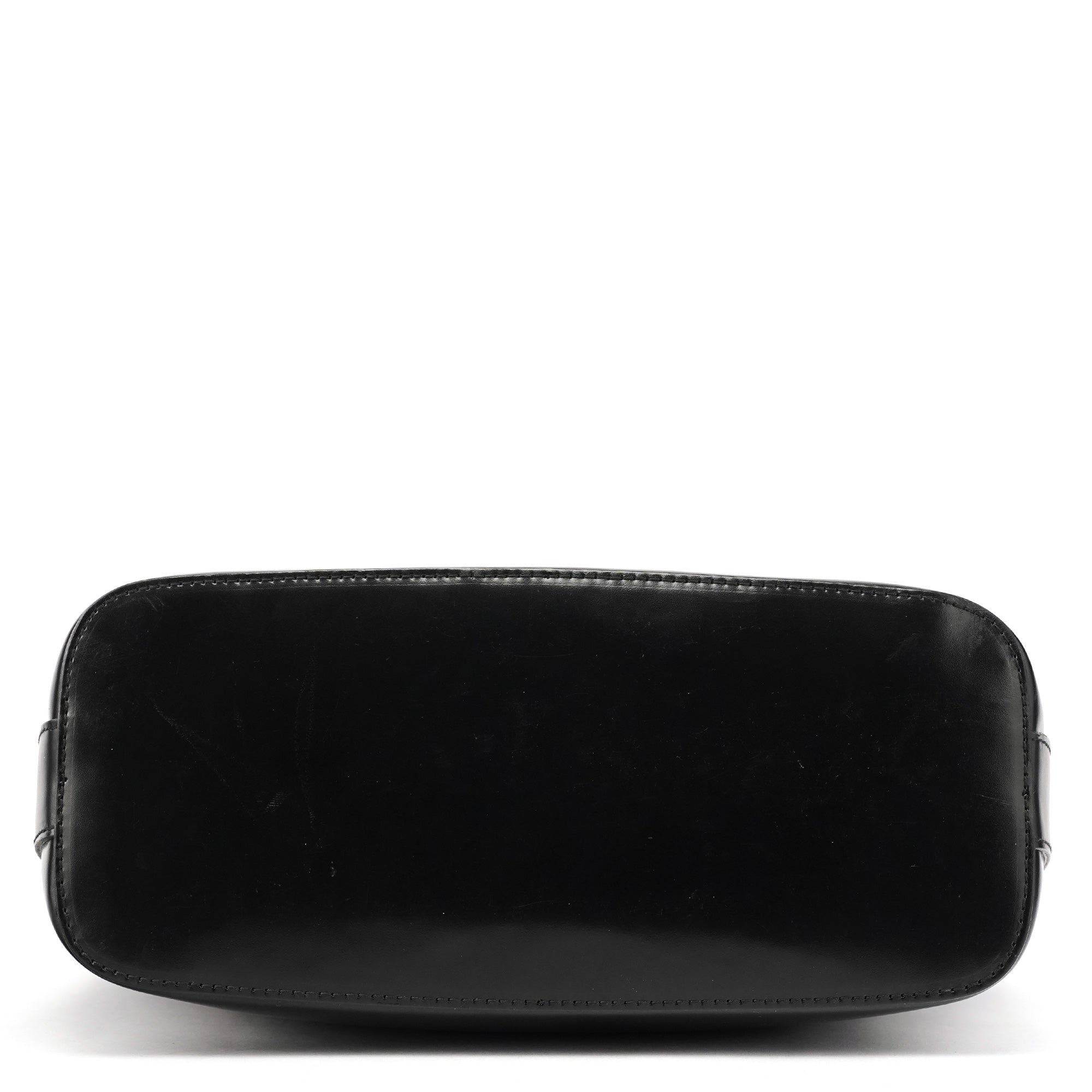 001 3814 Black Leather Hobo Shoulder Bag