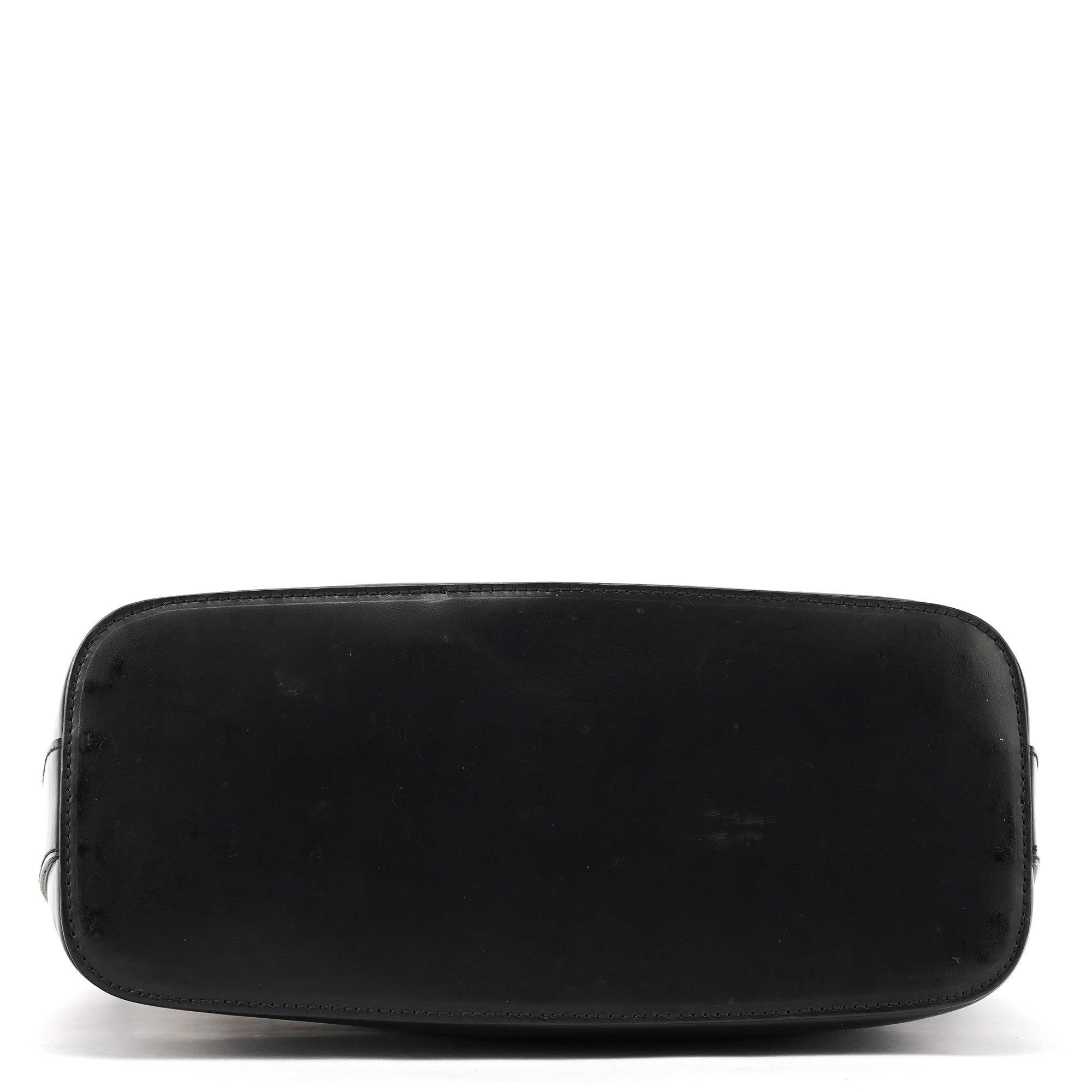 001 3814 Black Leather Hobo Shoulder Bag