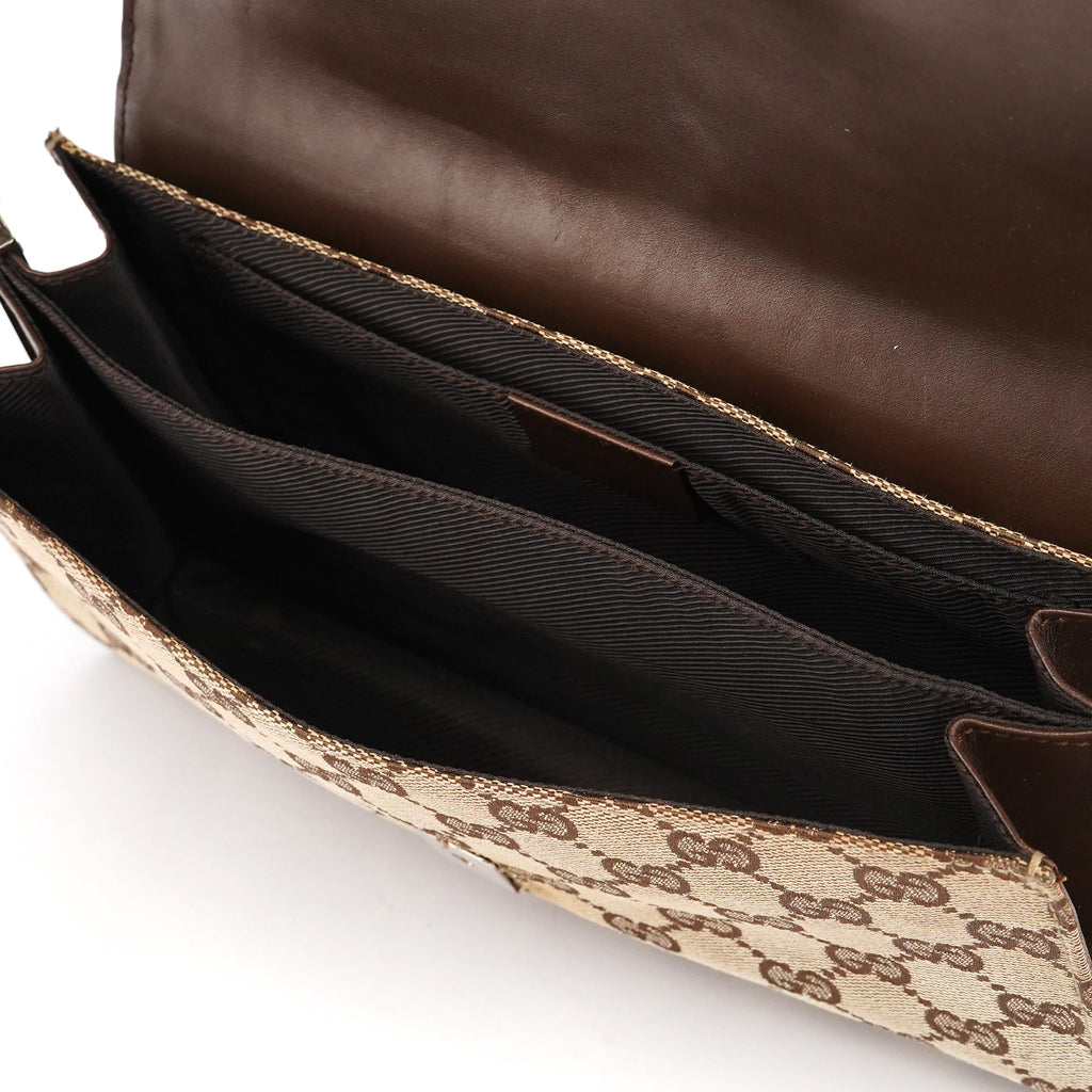 001 3815 Beige Brown GG Shoulder Bag