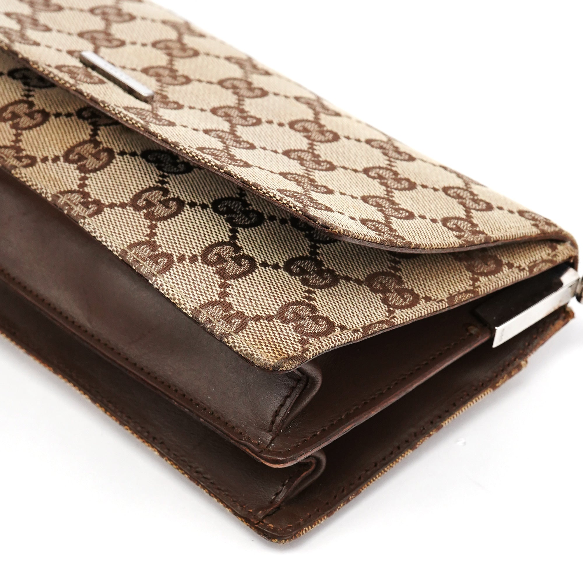 001 3815 Beige Brown GG Shoulder Bag
