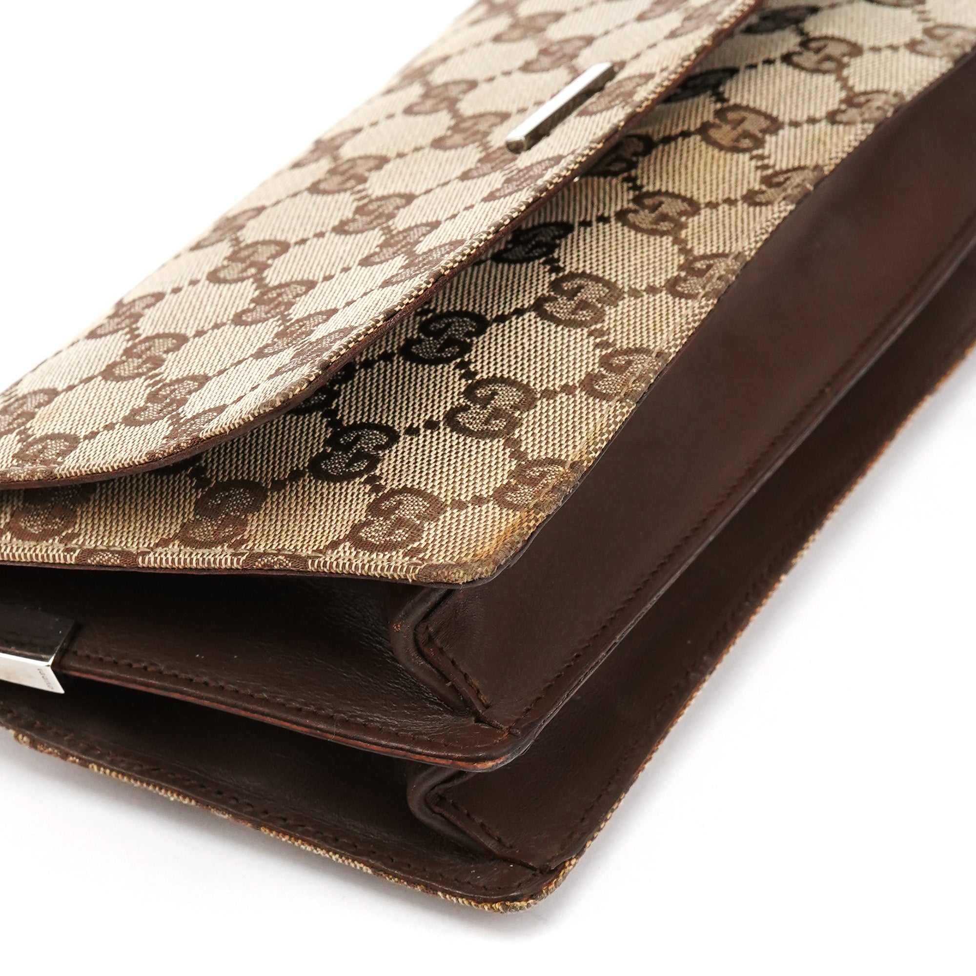 001 3815 Beige Brown GG Shoulder Bag