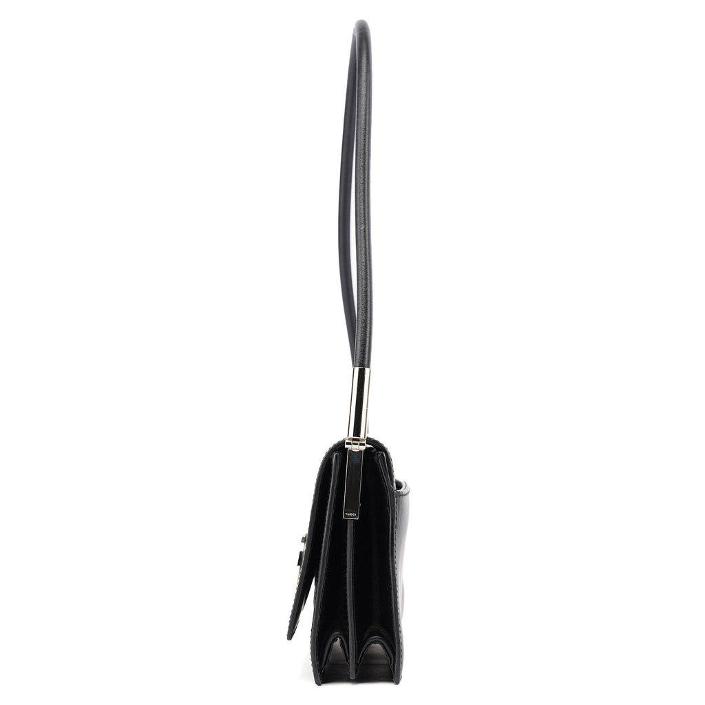 001 3815 Black Calfskin GG Shoulder Bag