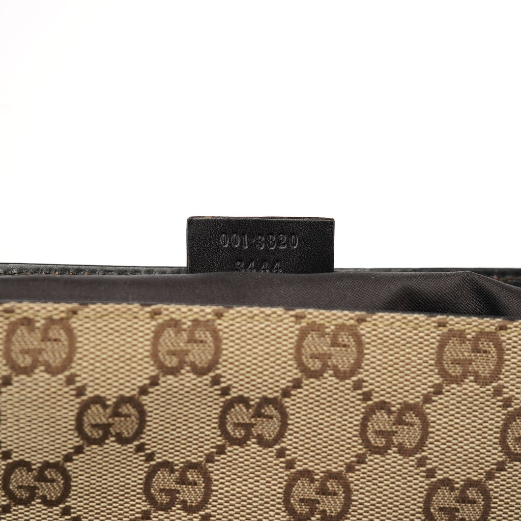 001 3820 Beige GG Wood Chain Shoulder Bag