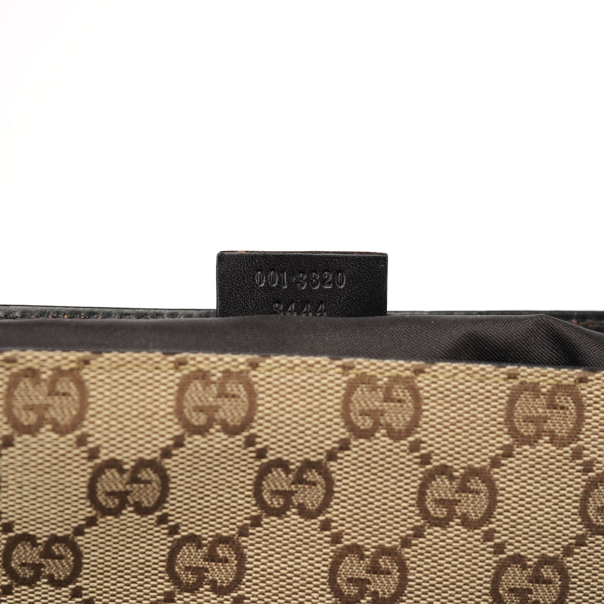 001 3820 Beige GG Wood Chain Shoulder Bag