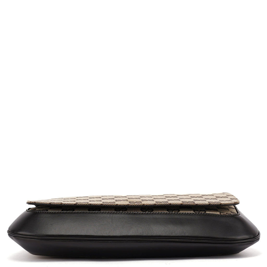 001 3820 Beige GG Wood Chain Shoulder Bag