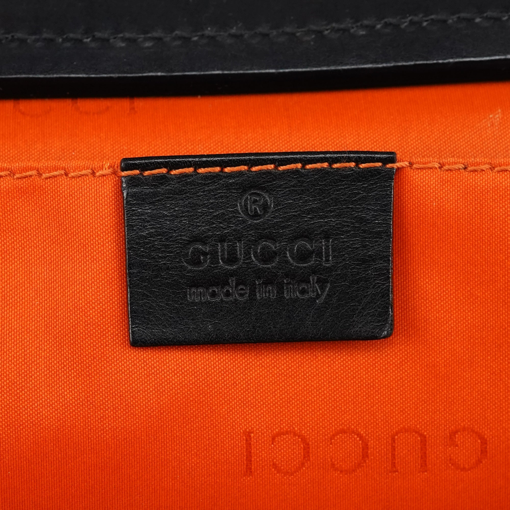 001 3841 Black Calfskin Leather Shoulder Bag