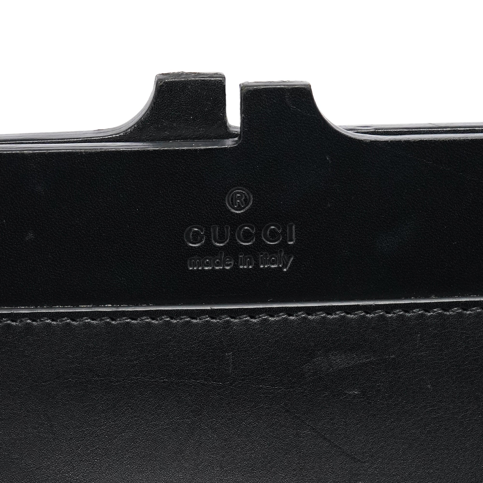 001 3841 Black Calfskin Leather Shoulder Bag