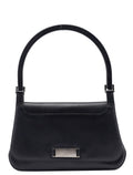 001 3863 Black Calfskin Hobo Shoulder Bag