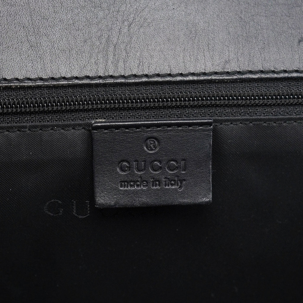 001 3863 Black Calfskin Hobo Shoulder Bag