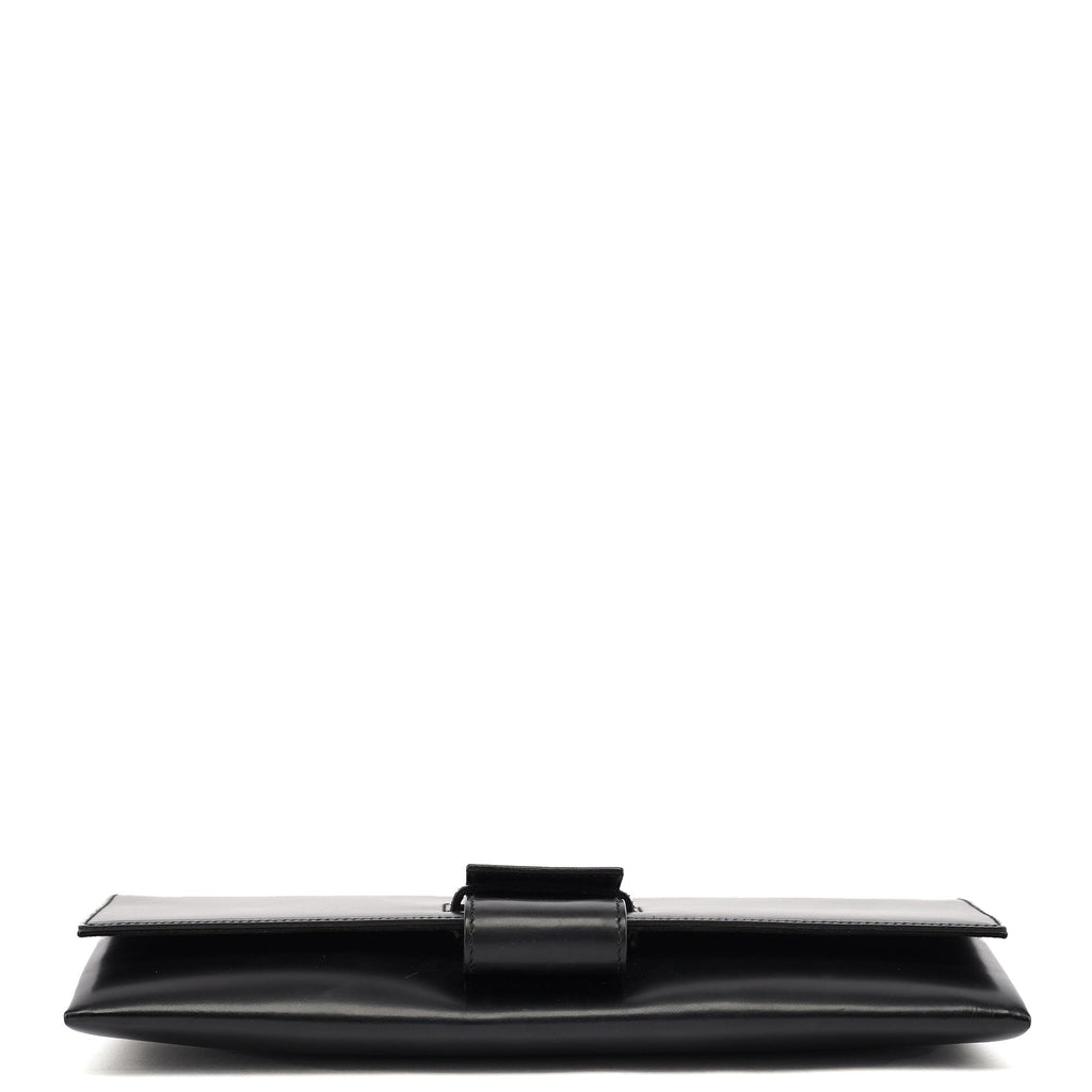 001 4055 Black Leather Bamboo Shoulder Bag