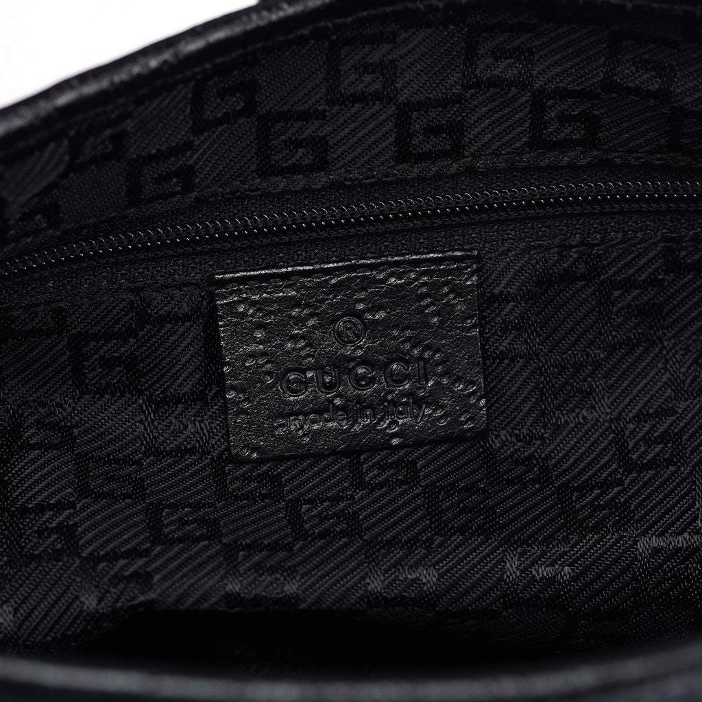 001 4060 Black Jackie Bamboo Shoulder Bag