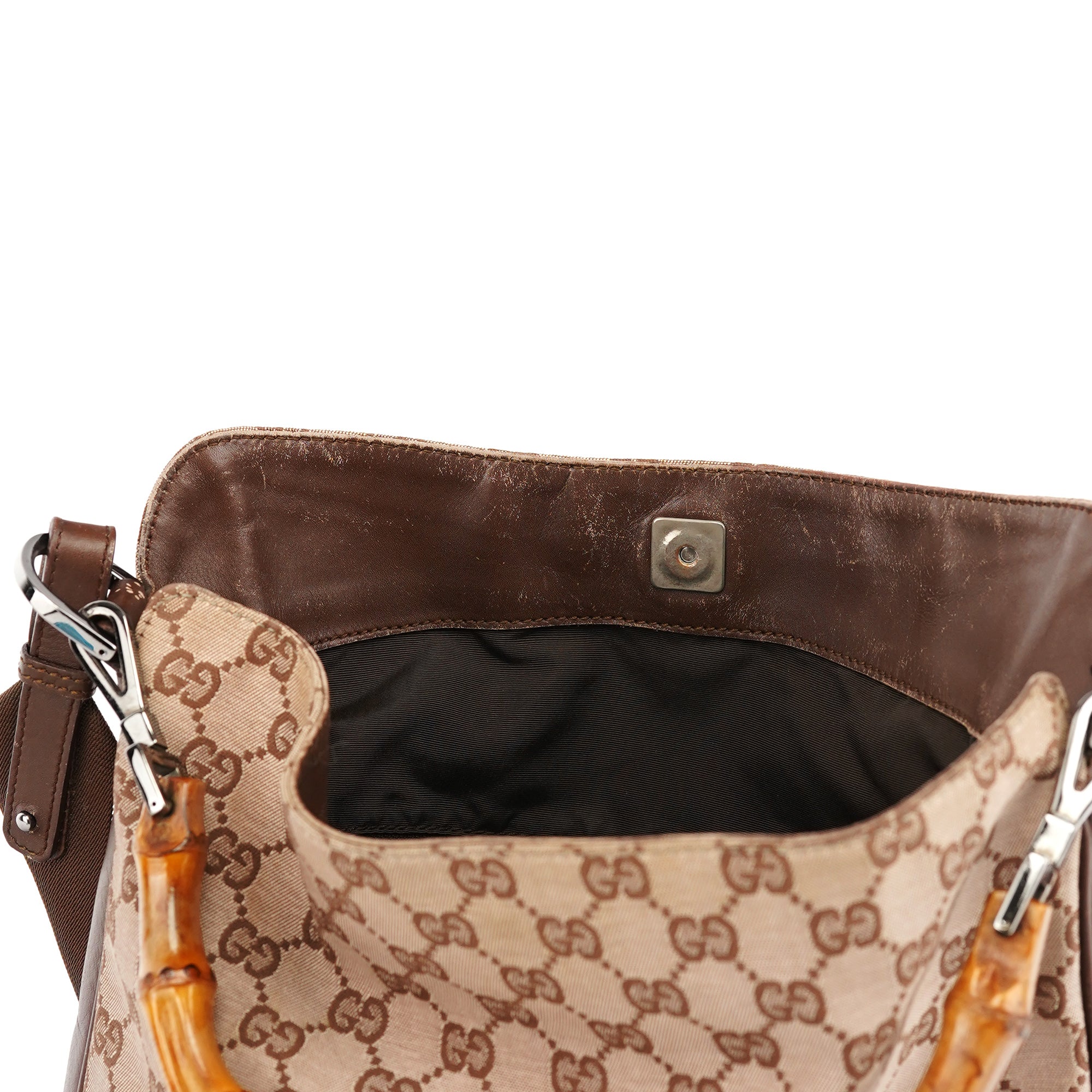 001 4095 Beige GG Bamboo 2-Way Bag