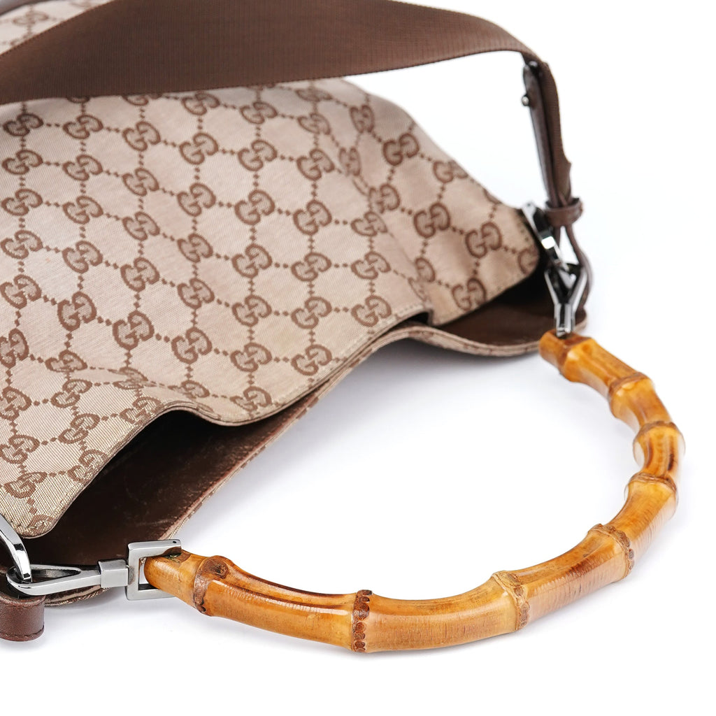 001 4095 Beige GG Bamboo 2-Way Bag