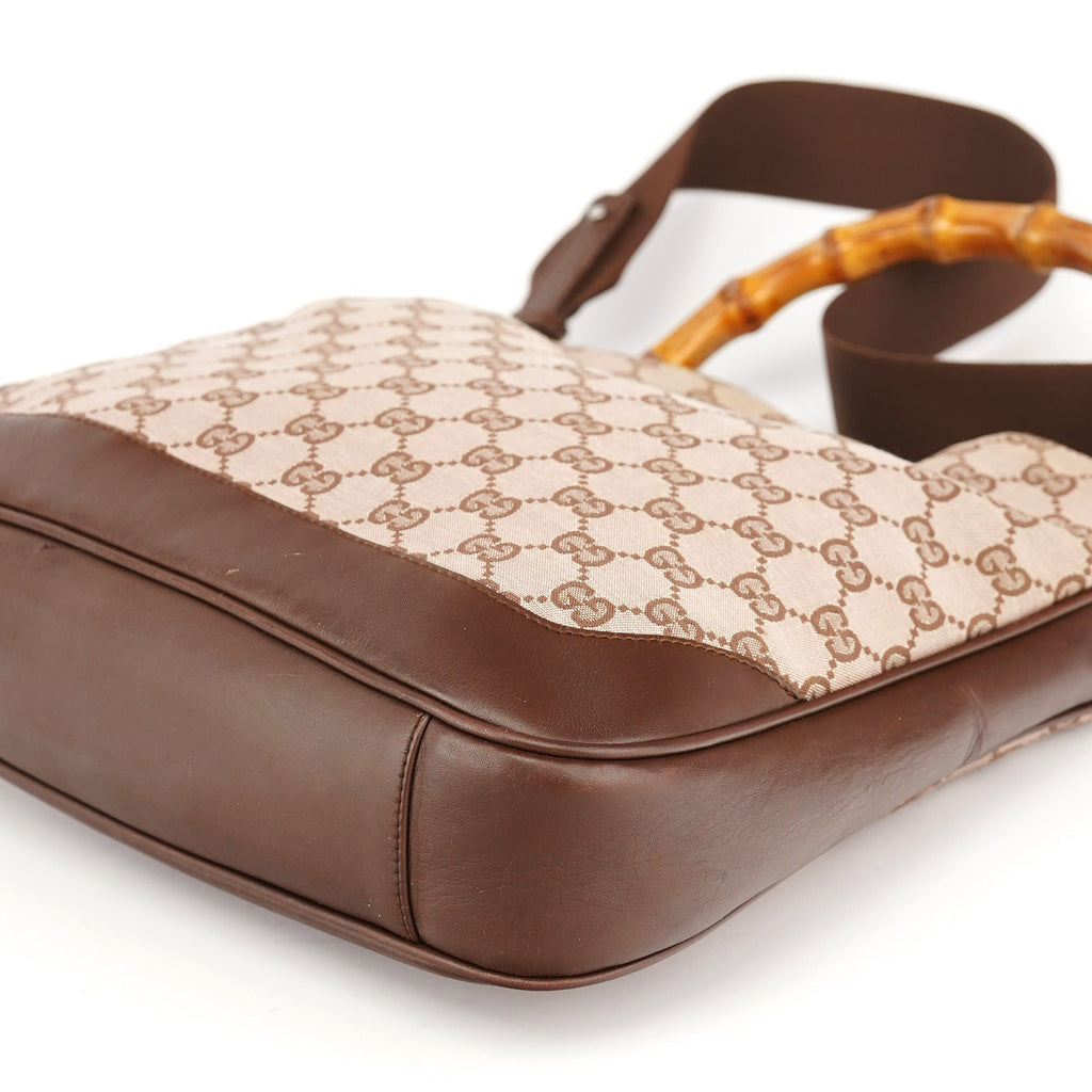 001 4095 Beige GG Bamboo 2-Way Bag