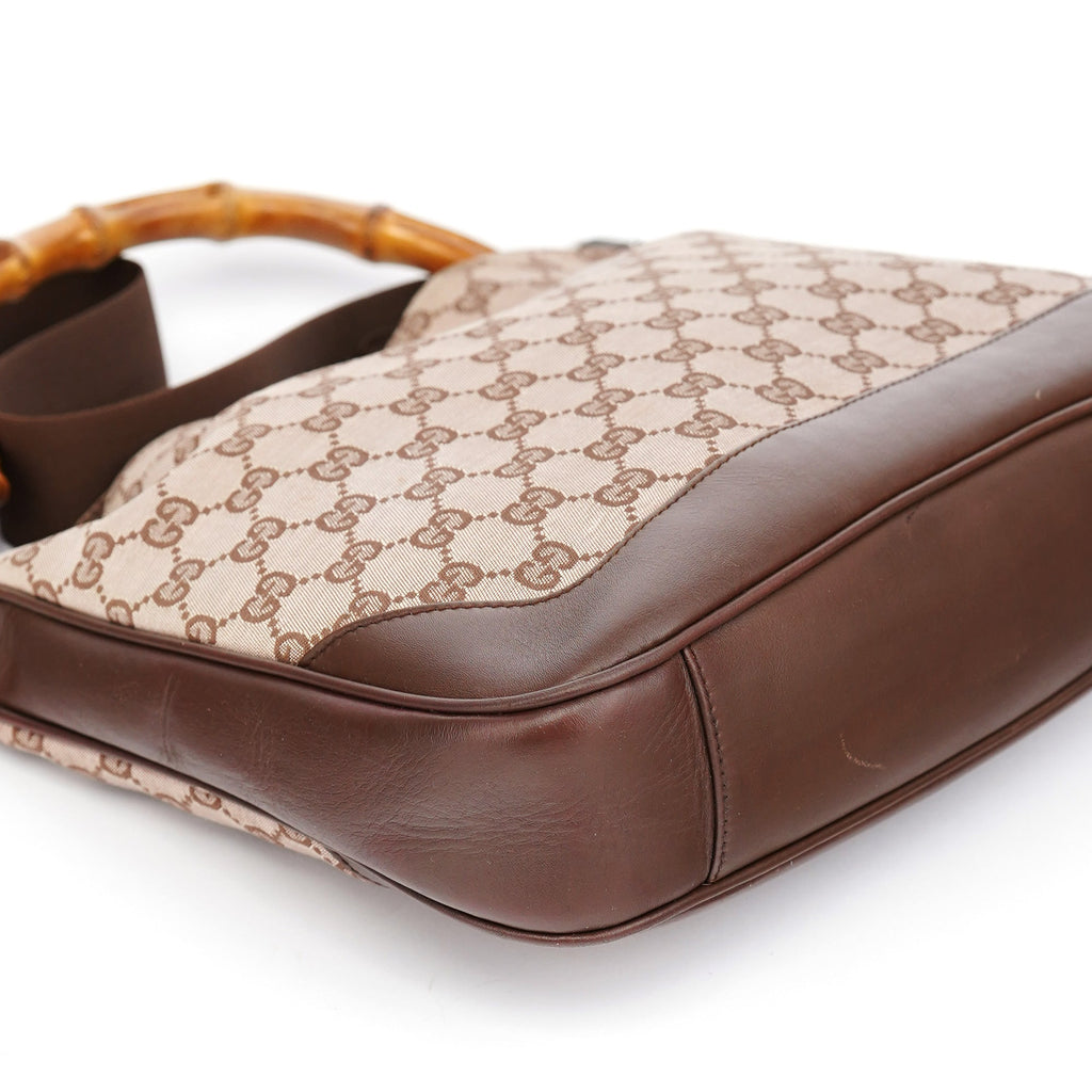 001 4095 Beige GG Bamboo 2-Way Bag