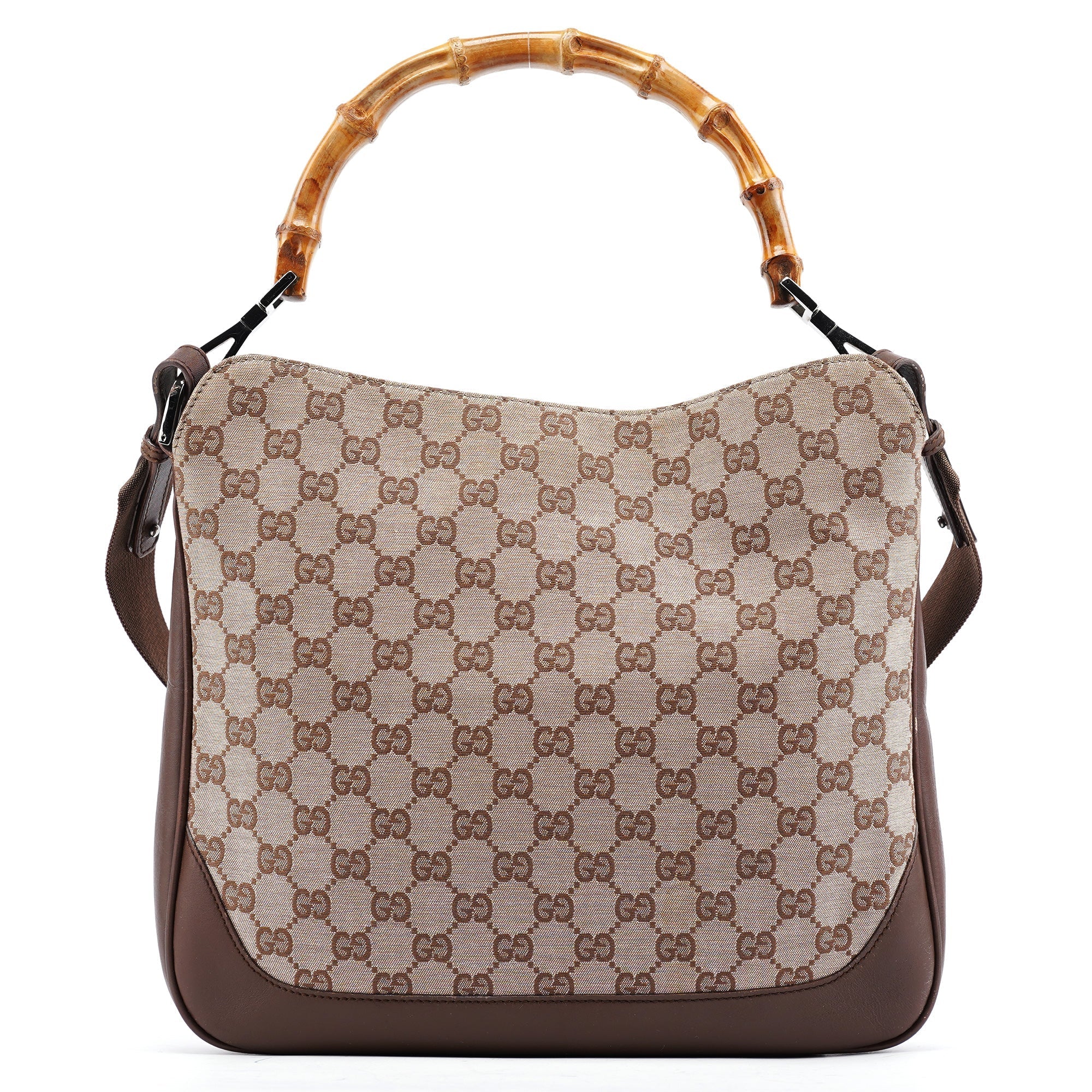 001 4095 Beige GG Bamboo 2-Way Bag
