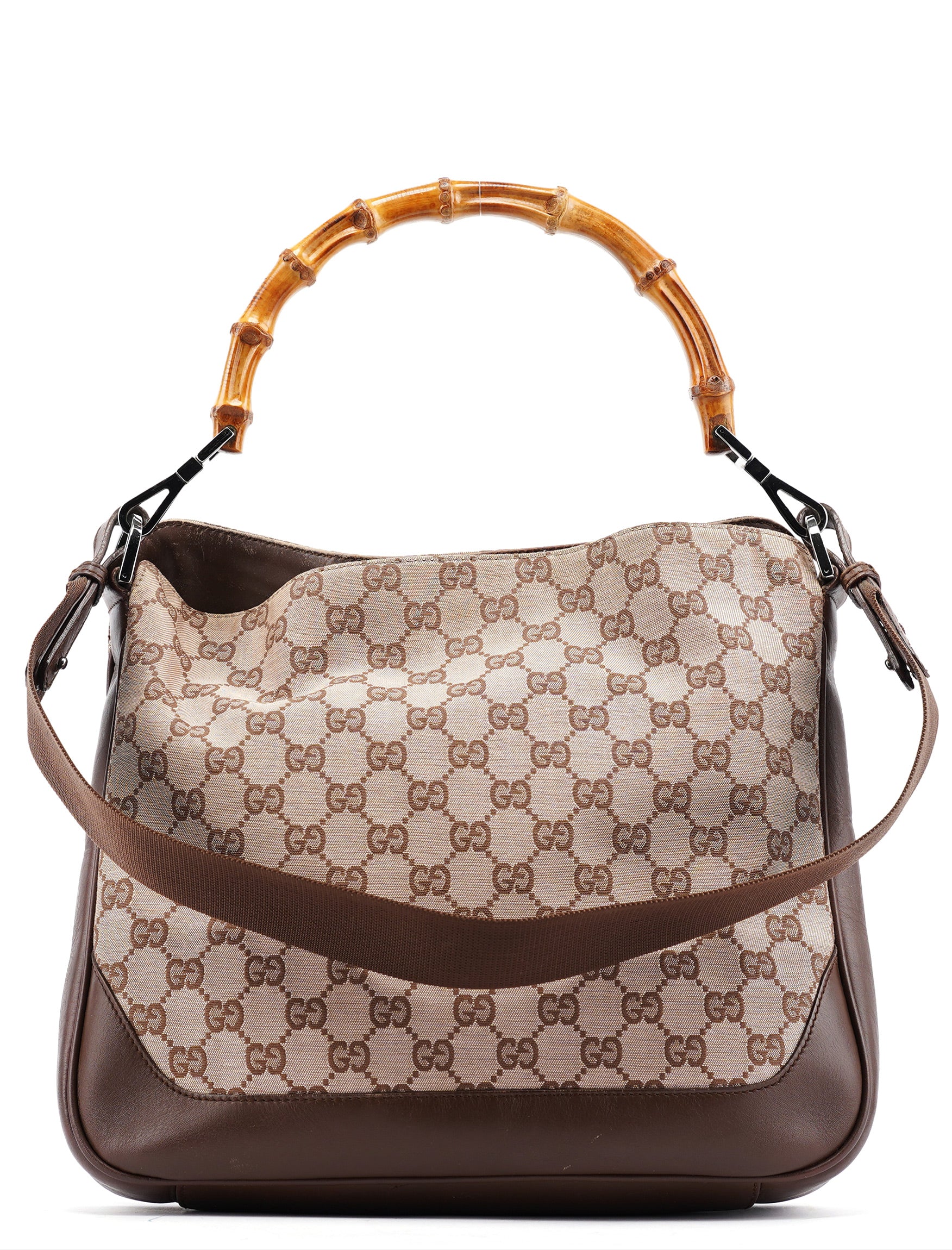 001 4095 Beige GG Bamboo 2-Way Bag