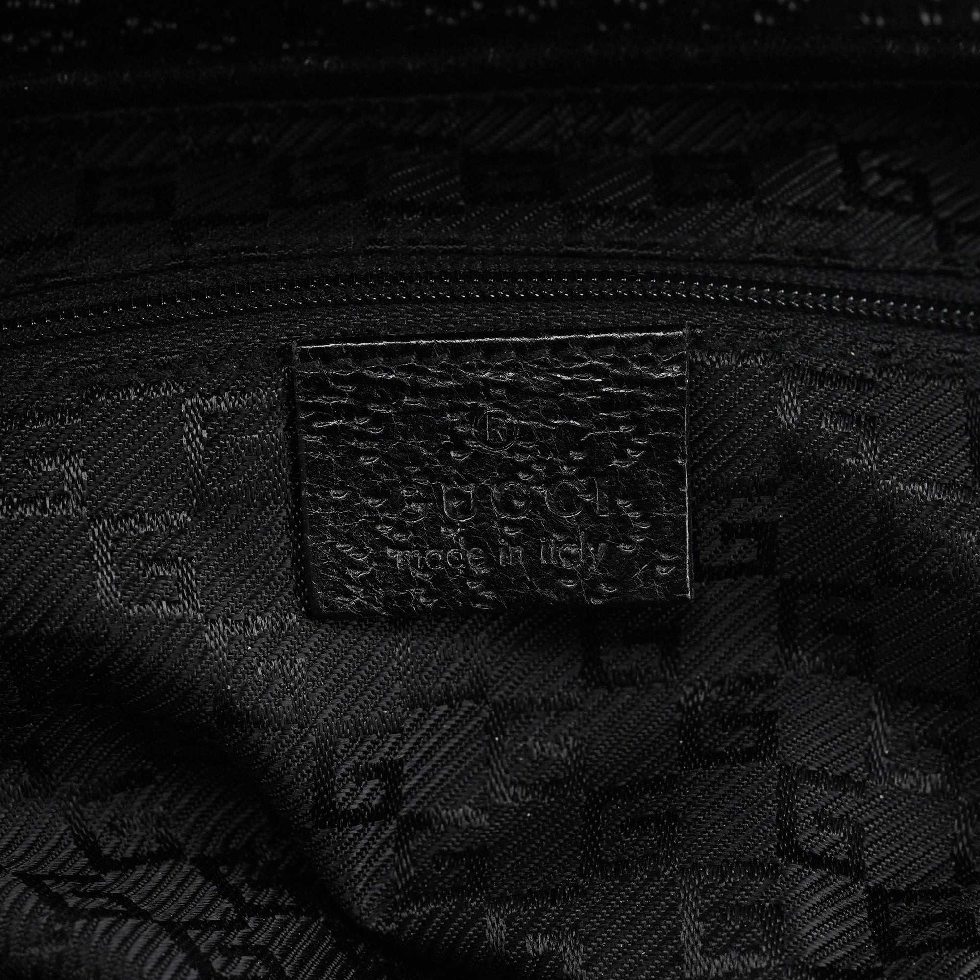 001 4096 Black Canvas Jackie Bamboo Shoulder Bag