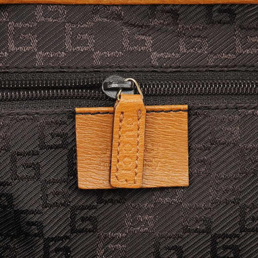 001 4096 Tan Leather Jackie Bamboo Bag