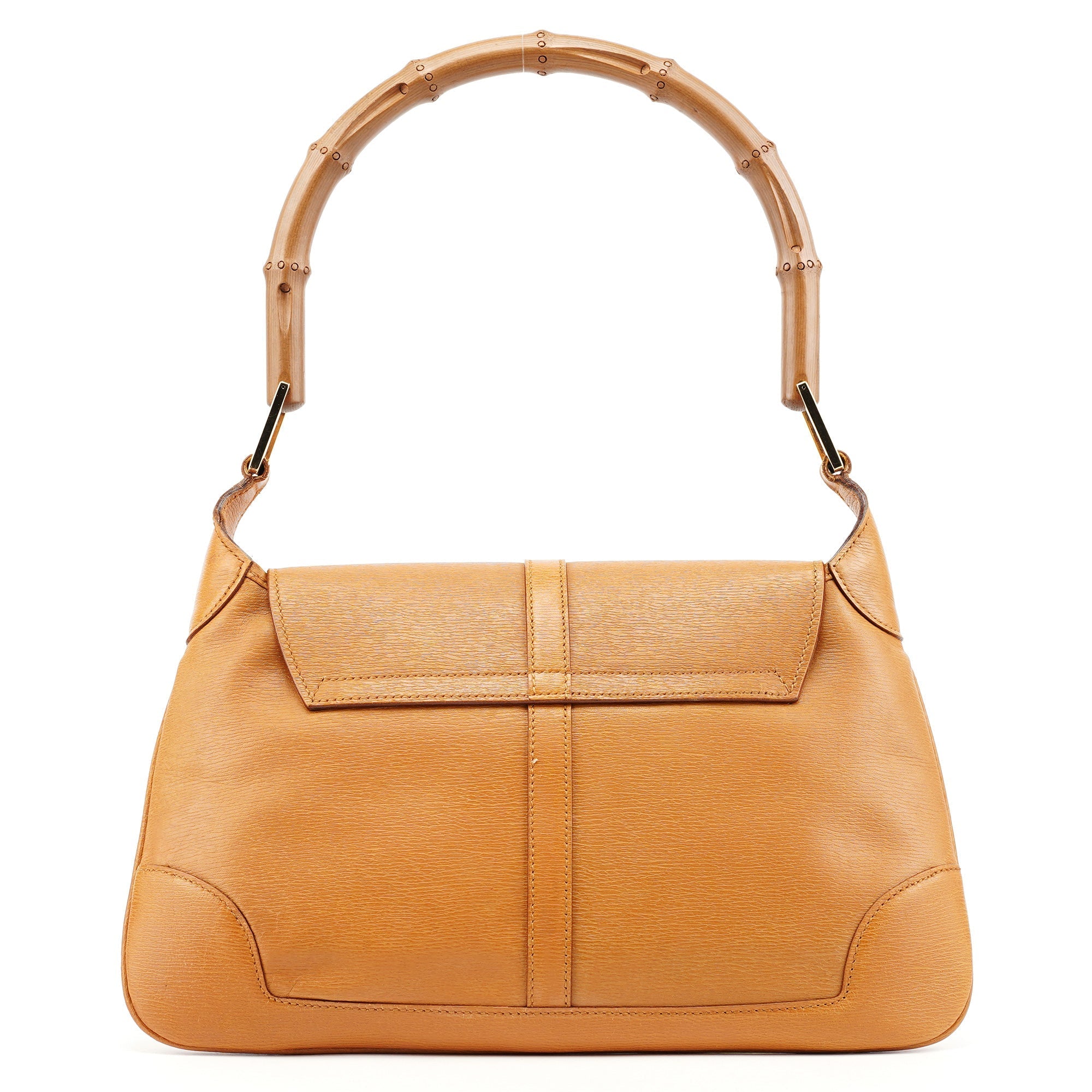 001 4096 Tan Leather Jackie Bamboo Bag